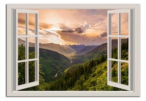 Obraz na plátně Okno do údolí