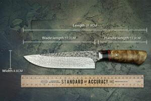 Prémiový nůž šéfkuchaře PEDWIFE 7" 73 vrstev damaškové oceli