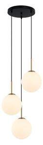 ITALUX PND-5578-3S-BRO-BK Deore závěsné svítidlo 3xE27 D400mm starožitná bronzová, bílá