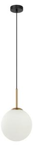 ITALUX PND-5578-1S-BRO-BK Deore závěsné svítidlo 1xE27 D200mm starožitná bronzová, bílá