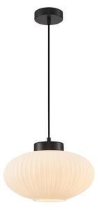 ITALUX PND-52376-1-BK Groste závěsné svítidlo 1xE27 D300mm černá, bílá