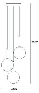 ITALUX PND-5578-3S-BRO-BK Deore závěsné svítidlo 3xE27 D400mm starožitná bronzová, bílá