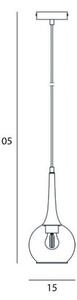 ITALUX PND-42361-1-BRO-AMB Favera závěsné svítidlo 1xE27 D150mm starožitná bronzová, jantarová