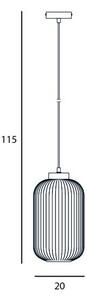 ITALUX PND-52636-1-BK Lindo závěsné svítidlo 1xE27 D200mm černá, bílá