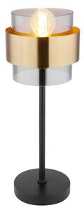 GLOBO 15560T MILLEY stolní lampička 1xE27 V470mm černá matná, mosaz