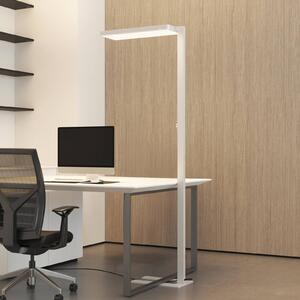 Arcchio LED stojací lampa Timon, 195 cm, bílá, 54 W, hliník, stmívatelný, Bílá / opál, Pracovna / kancelář, Hliník, Moderní, stojací lampa