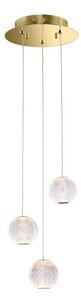 ITALUX PND-12220121-3A-GD Rosario závěsné svítidlo LED D250mm 12,6W/840lm 3000K zlatá