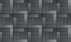 WPC podlahové dlaždice 30x30 cm, černá, GST202