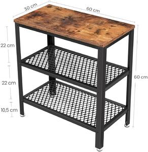 Vasagle Odkládací stolek industriální 60 x 60 x 30 cm