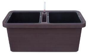 Truhlík BERBERIS DUO samozavlažovací + knoty 80x39x35cm