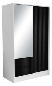 Šatní skříň NOREL, 100x200x51, bílá/černá