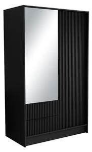Šatní skříň NORBEL, 100x200x51, černá