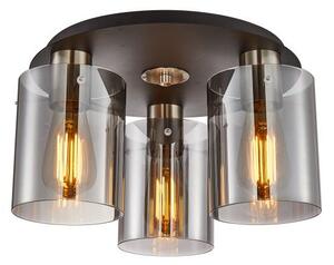 ITALUX SPL-5581-3SC-SC-SG Sardo stropní svítidlo 3xE27 D390mm saténový nikl, šedá