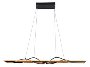 ITALUX PND-23848-30W-BK-GD Conato závěsné svítidlo LED 35W/1200lm 3000K černá, dřevo
