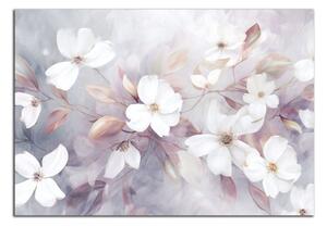 Moderní obraz Bílé květy a lístky