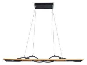 ITALUX PND-23848-30W-BK-GD Conato závěsné svítidlo LED 35W/1200lm 3000K černá, dřevo