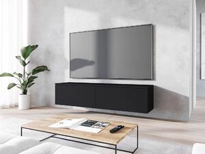 Televizní skříňka s LED osvětlením 140 cm WILLA D - černá grafitová