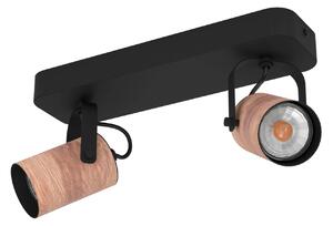 EGLO 900437 CAYUCA stropní bodové svítidlo/spot 2xGU10 černá, dřevo