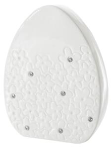 Velikonoční dekorace EGG 4 bílá / stříbrná (2 ks)