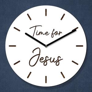 DUBLEZ | Křesťanské hodiny na zeď - Time for Jesus