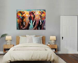 Moderní obraz Barevní slony