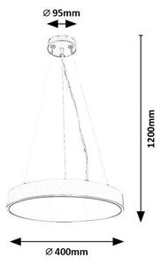 RABALUX 71039 Tesia závěsné svítidlo LED D400mm 36W/2000lm 3000K černá, bílá