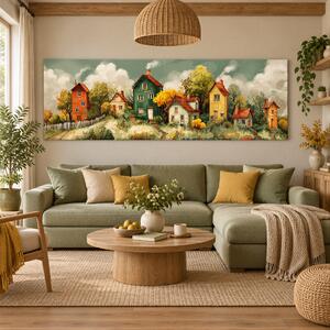 Obraz na plátně - Na Lipovém vršku FeelHappy.cz Rozměr obrazu (Šířka x Výška): 120 x 40 cm