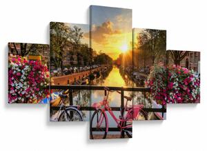 Obraz - Východ slunce v Amsterdamu (125x70 cm)