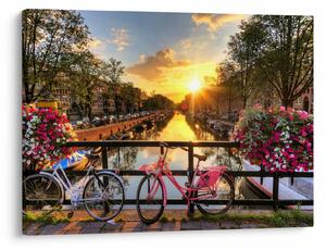 Obraz - Východ slunce v Amsterdamu (70x50 cm)