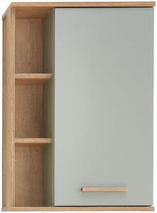 ZÁVĚSNÁ SKŘÍŇKA, pastelově zelená, barvy dubu, barvy dubu, pastelově zelená, 50,5/74,5/20,5 cm Xora - Koupelnové série