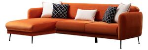 Hanah Home Rohová sedací souprava Sevilla 270 cm oranžová levá