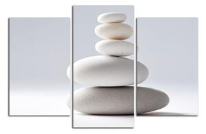 Obraz na plátně Bílé kameny v rovnováze