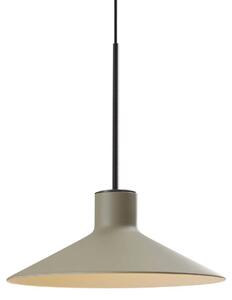 Závěsná lampa Bover LED Platet, černá/olivově šedá, Ø 20 cm