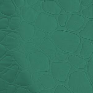 Zelený přehoz na postel se vzorem STONE Rozměr: 200 x 220 cm