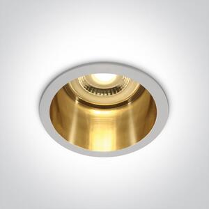 One Light Ormos zapuštěná světla 1x50 W bílá-zlatá 10105D8/W/GL