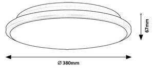 RABALUX 71128 Engon stropní svítidlo LED D380mm 24W/1400lm 3000K černá, bílá