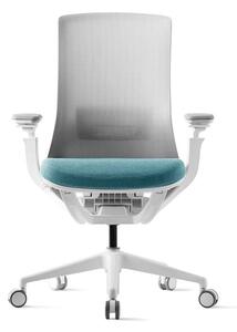 Kancelářská ergonomická židle ROLY WHITE - síťovina Světle modrá
