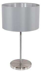 Eglo 31628 MASERLO textilní lampička 1X60W matný šedá/stříbrná