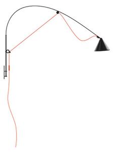 Midgard LED nástěnné svítidlo AYNO L, černá/oranžová, 2 700 K 130 cm