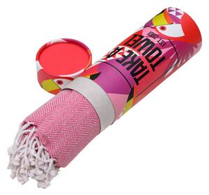 Plážová osuška v tubě SUNNYWAVE, 100 x 180 cm, 100% bavlna Barva: Růžová