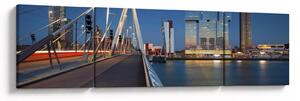 Obraz - Stmívání v Rotterdamu, Holandsko (170x50 cm)