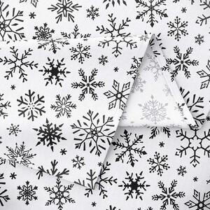 Goldea vánoční hranatý ubrus 100% bavlněné plátno - sněhové vločky 120 x 120 cm