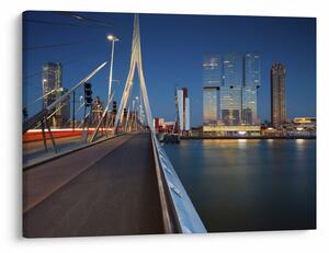Obraz - Stmívání v Rotterdamu, Holandsko (70x50 cm)