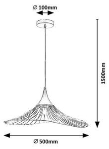 RABALUX 72004 Sombero závěsné svítidlo 1xE27 D500mm matná černá