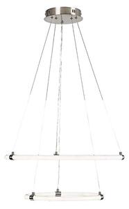RABALUX 72009 Irelia závěsné svítidlo LED D600mm 55W/4700lm 3000+4000+6000K saténový chrom, bílá, dálkový ovladač