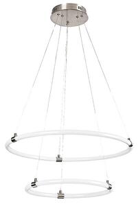 RABALUX 72009 Irelia závěsné svítidlo LED D600mm 55W/4700lm 3000+4000+6000K saténový chrom, bílá, dálkový ovladač
