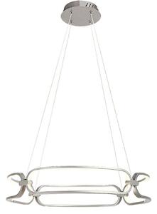 RABALUX 72010 Fringilla závěsné svítidlo LED D600mm 67W/3750lm 4000K saténový chrom, bílá