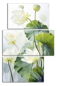 Obraz na plátně Bílé vodní květy