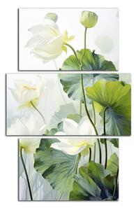 Obraz na plátně Bílé vodní květy