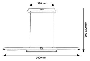 RABALUX 72031 Contessa závěsné svítidlo LED 48W/2900lm 4000K chromová, bílá